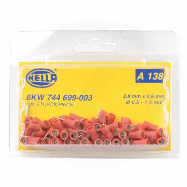 Fiche plate rouge 0,5-1 mm²