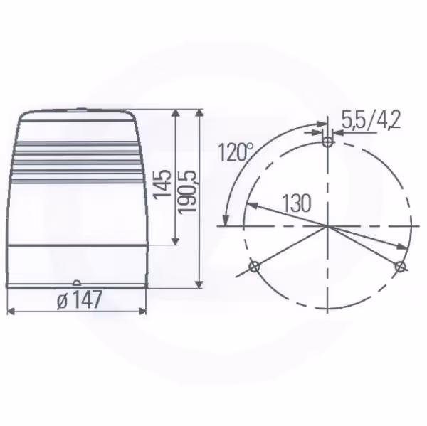 Gyrophare Jr. plus fixe 24V Hella
