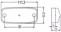 Lampe de marquage rouge LED 12 Hella