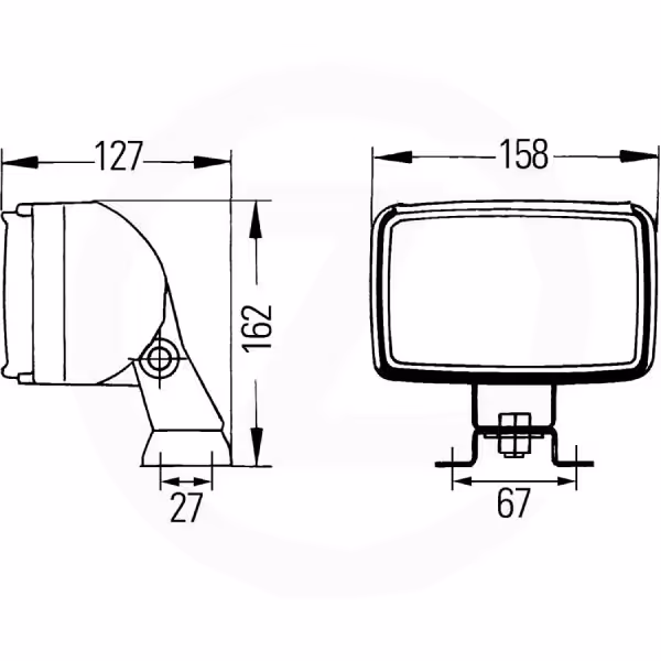 Lampe de travail Double Beam Hella