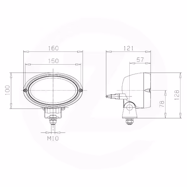 Lampe de travail ovale 100 H3 Hella