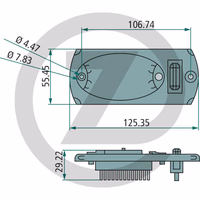 HELLA Plafonnier à LED - LED, mini, ovale