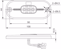 Réflecteur latéral à LED Hella