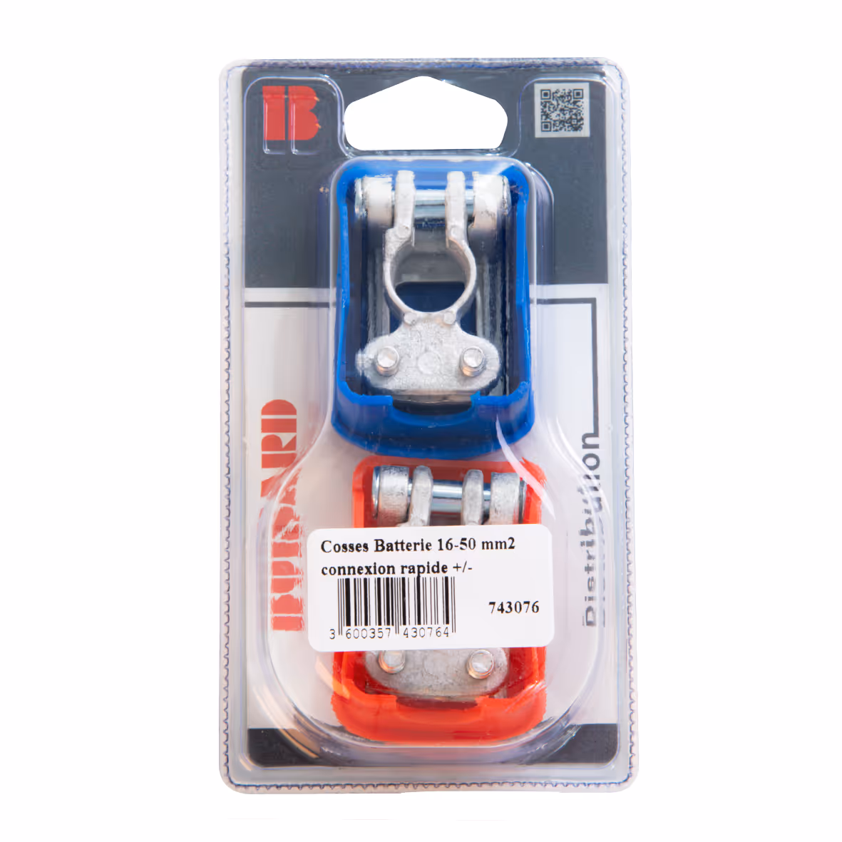 HF - 2 COSSES BATTERIE A ENCLENCHEMENT RAPIDE16-50MM²  (+) (-)