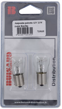 HF- 2 LAMPES 12V 21W BA15D