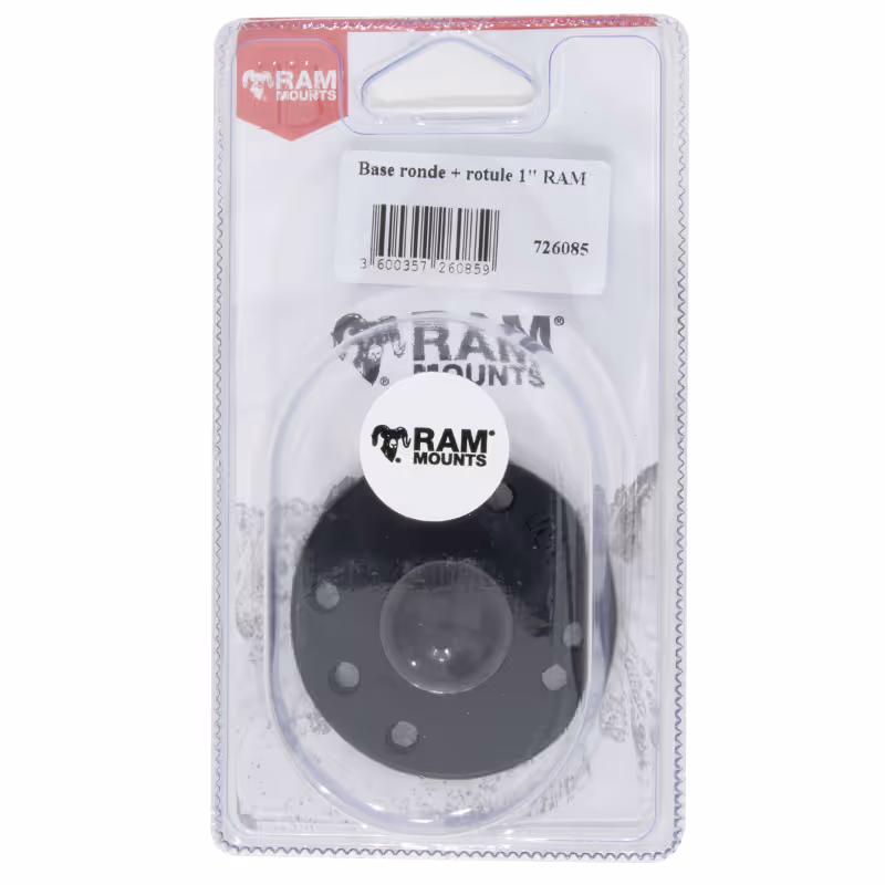 HF-BASE RONDE + BOULE 1" RAM