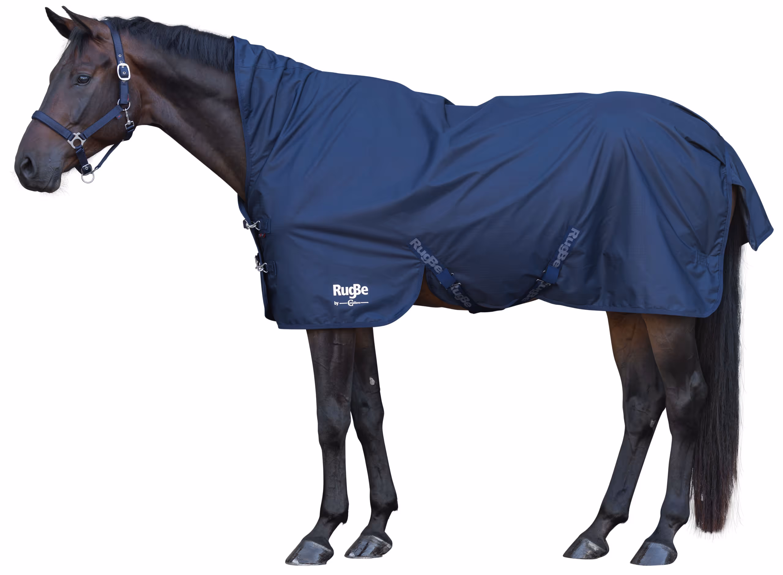 High neck RugBe pr couv.extér. dark navy, 125 cm