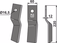 Howard | Dent rotative, gauche