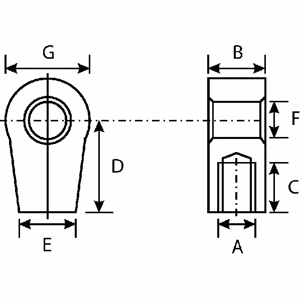 Œillet zingué M10 Ø10mm