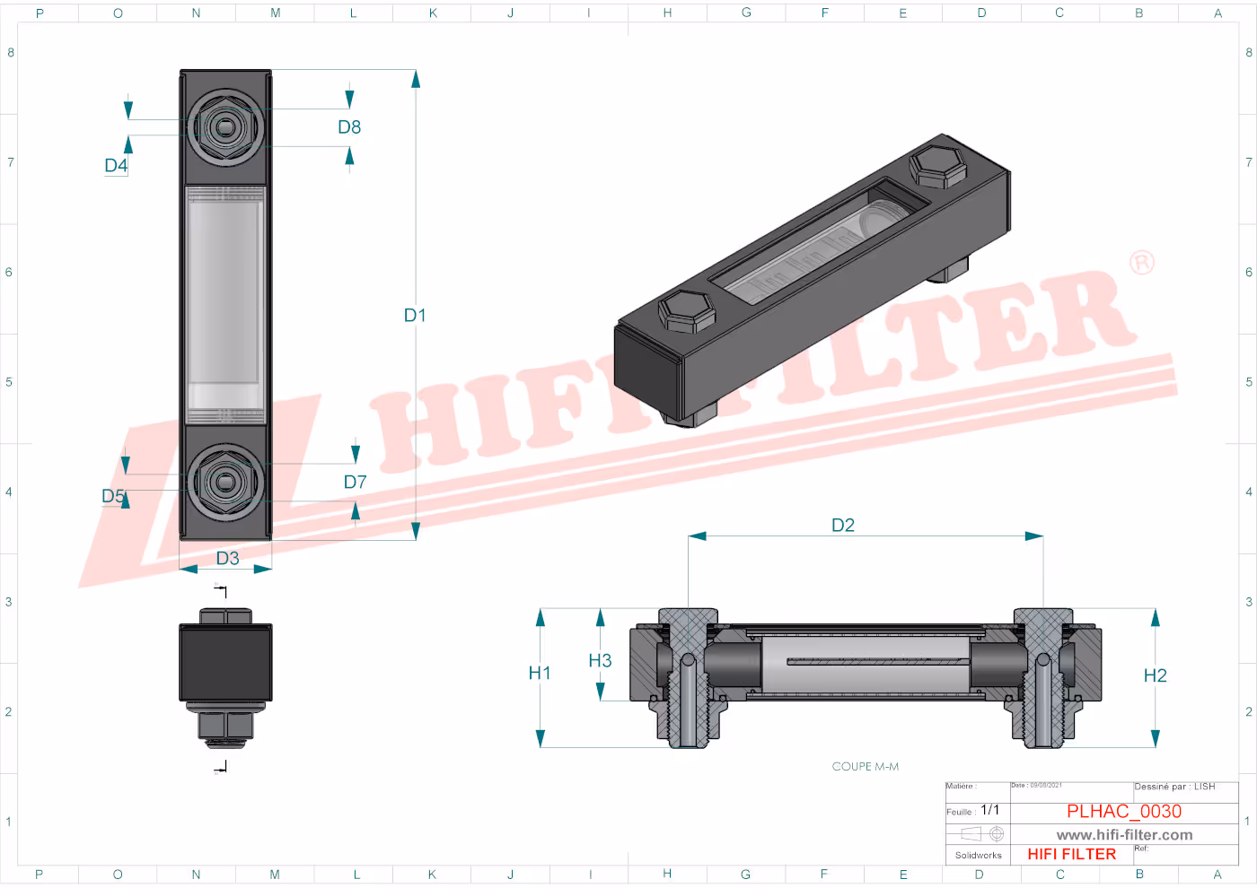 INDICATEUR DE NIVEAU Hifi Filter INV 12712TB