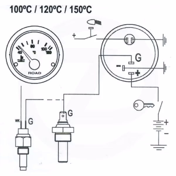 Indicateur de temperature 120ºC 24V