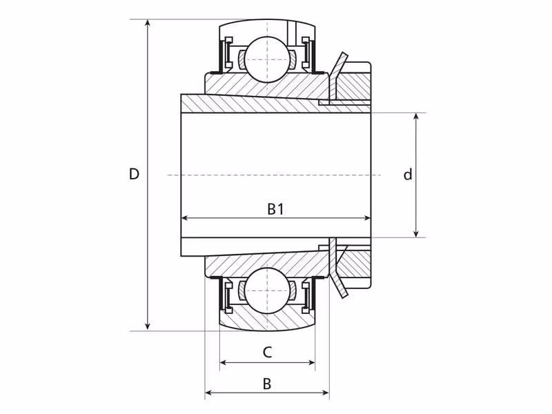 Insert Roulement à Billes Taper Bore NTN SNR (UK208)