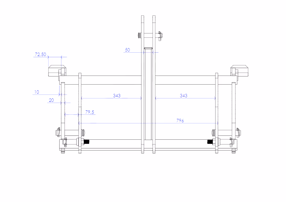 Interface d'accroche relevage 3pts attache Mailleux adaptable