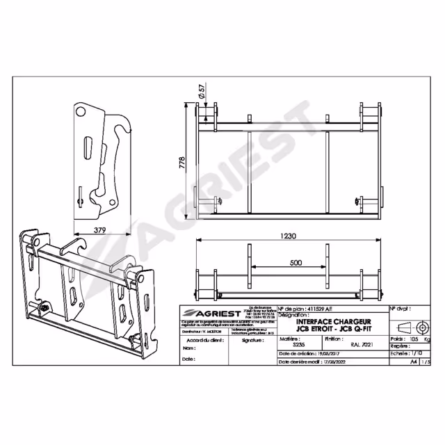 Interface chargeur jcb etroit-jcb q-fit