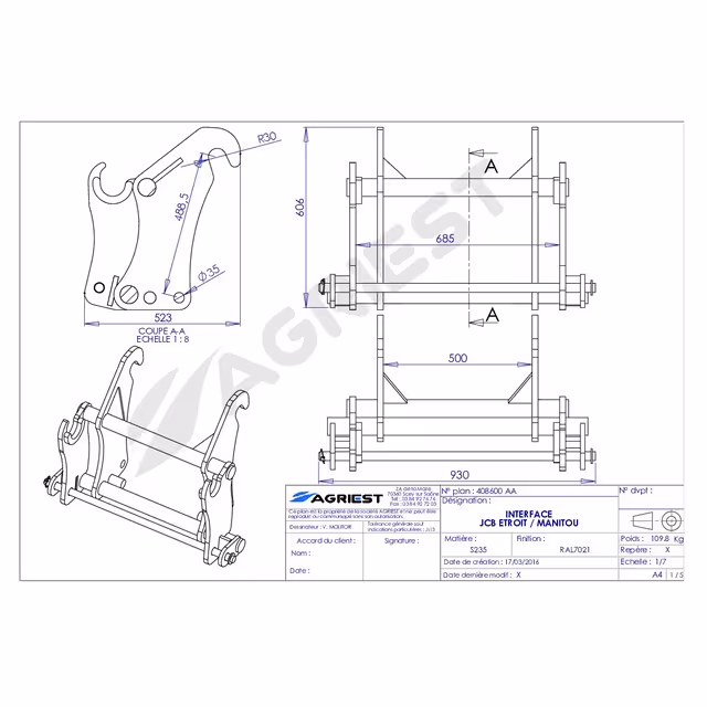 Interface chargeur jcb etroit-manitou