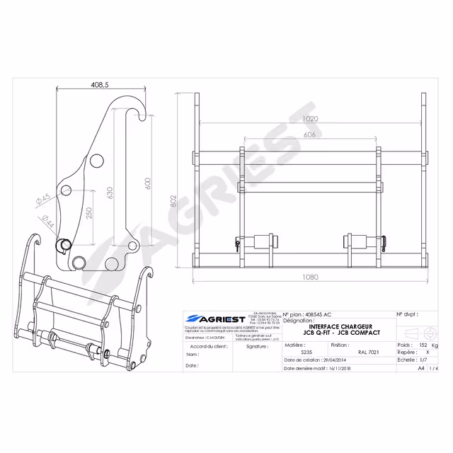 Interface chargeur jcb q-fit-jcb compact