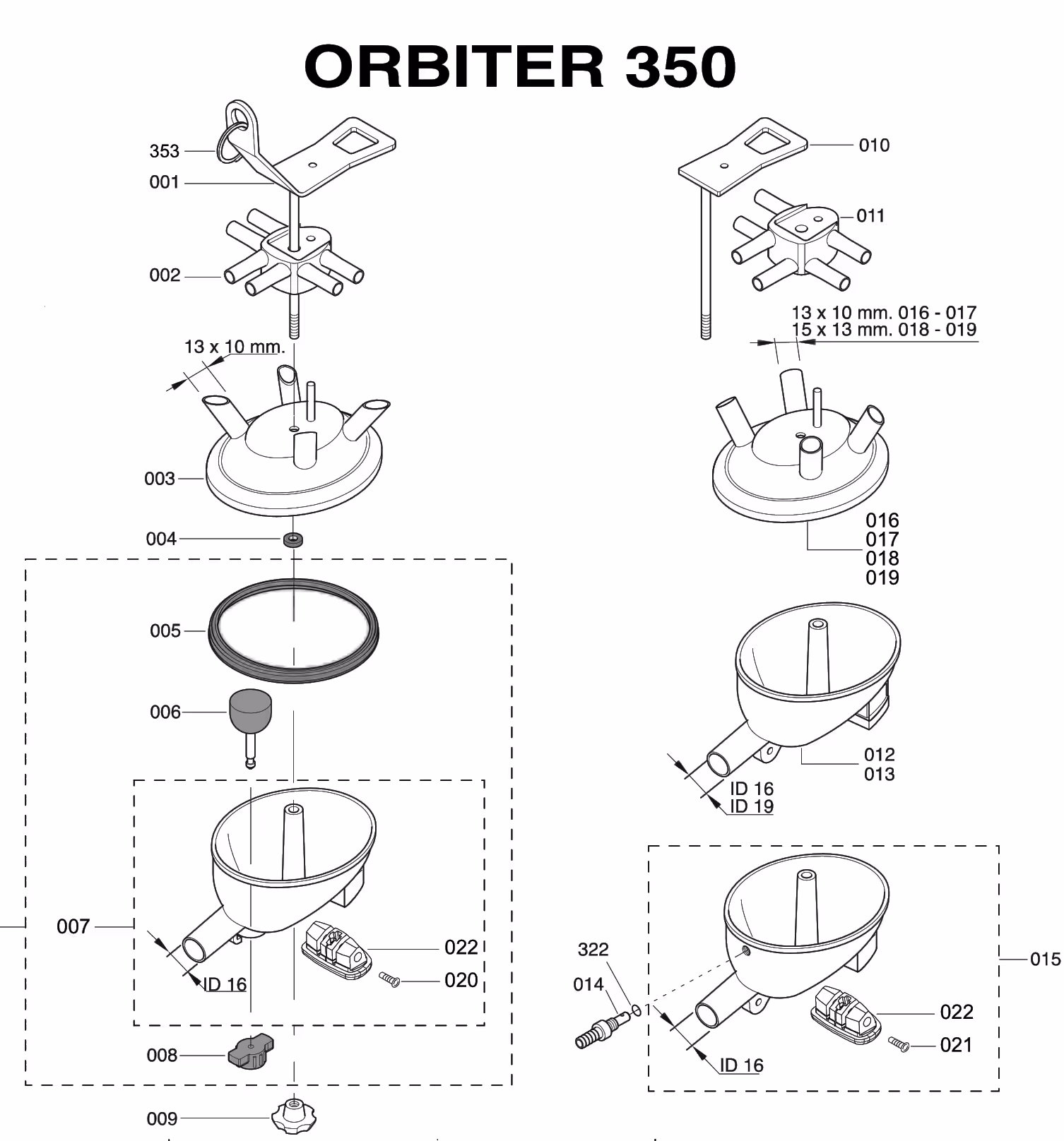 Interpuls | Bol complet av valve orb.350