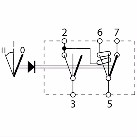 Interrupteur a bascule 3 positions (ii->i-0)