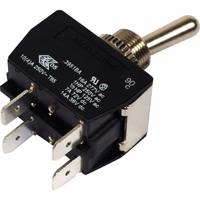 Interrupteur a levier metal 2 posistions mom-off 4 bornes