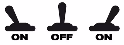 Interrupteur à levier ON-OFF -ON 12-24V 20A