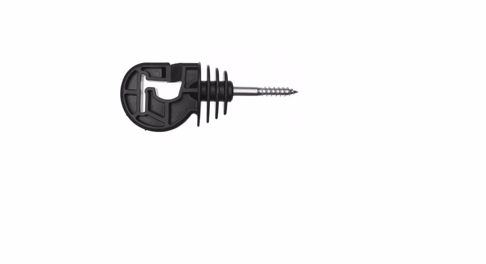 Isolateur à vis Kombi noir pour piquet bois 