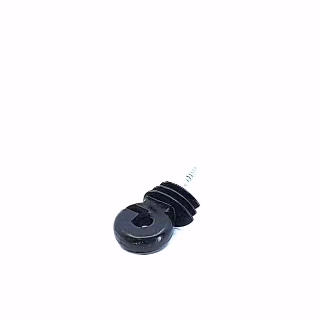 Isolateur Big noir à fixer sur piquet en bois 