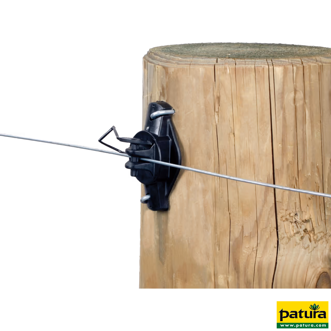 Isolateur cheville pour fil d'acier, en plastique noir, les 25