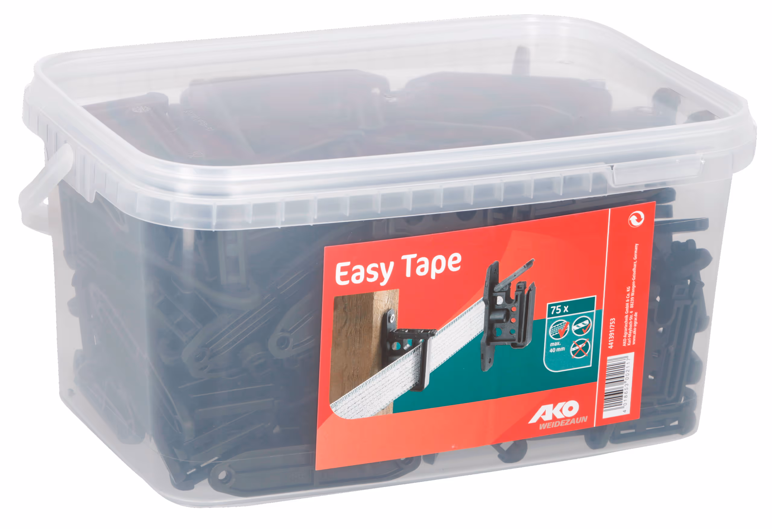 Isolateur clip Easy Tape noir, 75pcs