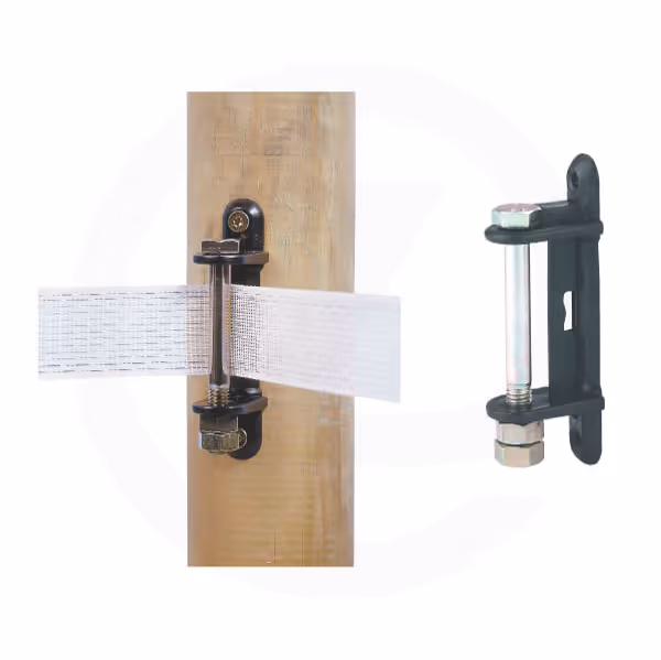 Isolateur d'angle ruban 60 mm pour piquets bois 