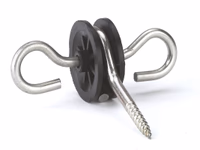 Isolateur de porte noir, double, rotatif, 10pcs