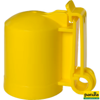 Isolateur de tete pour piquet en T, jaune, pour fil et fil élec.-plastique, cordes, rubans 40 mm, les 10