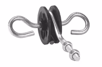 Isolateur double ancrage à tige filetée zinguée x10