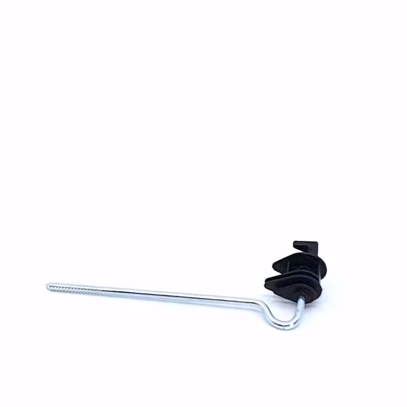 Isolateur écarteur noir à visser pour piquet bois 