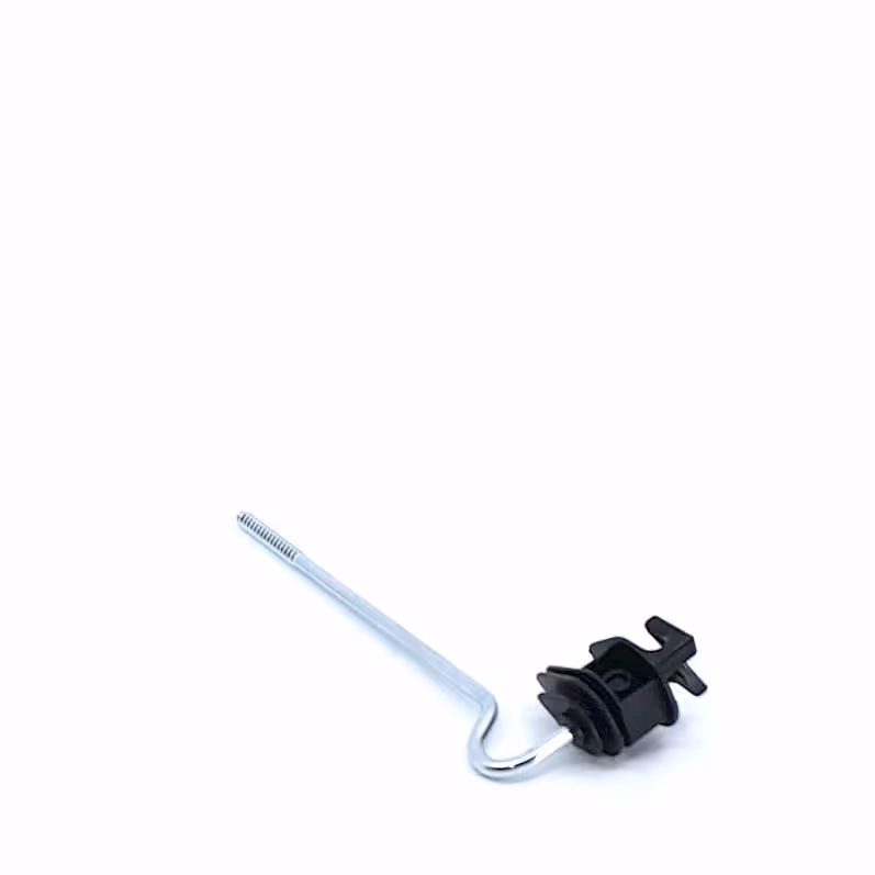 Isolateur écarteur noir à visser pour piquet bois 