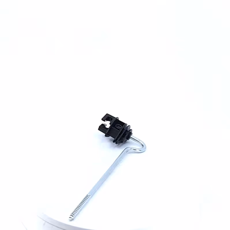 Isolateur écarteur noir à visser pour piquet bois 