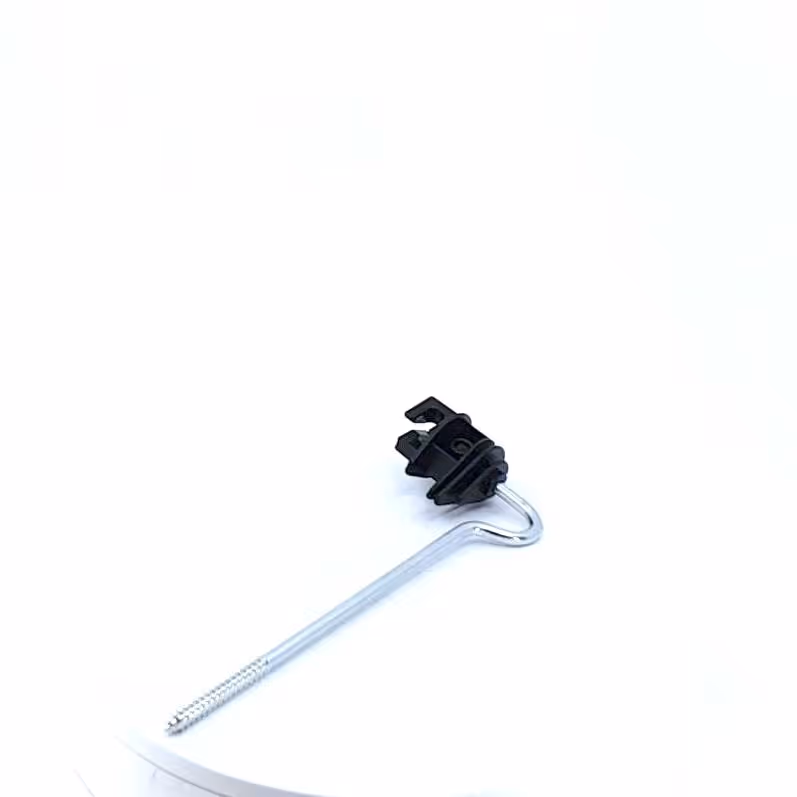 Isolateur écarteur noir à visser pour piquet bois 