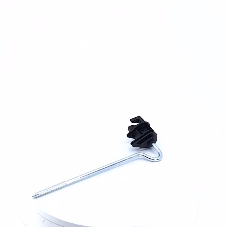 Isolateur écarteur noir à visser pour piquet bois 