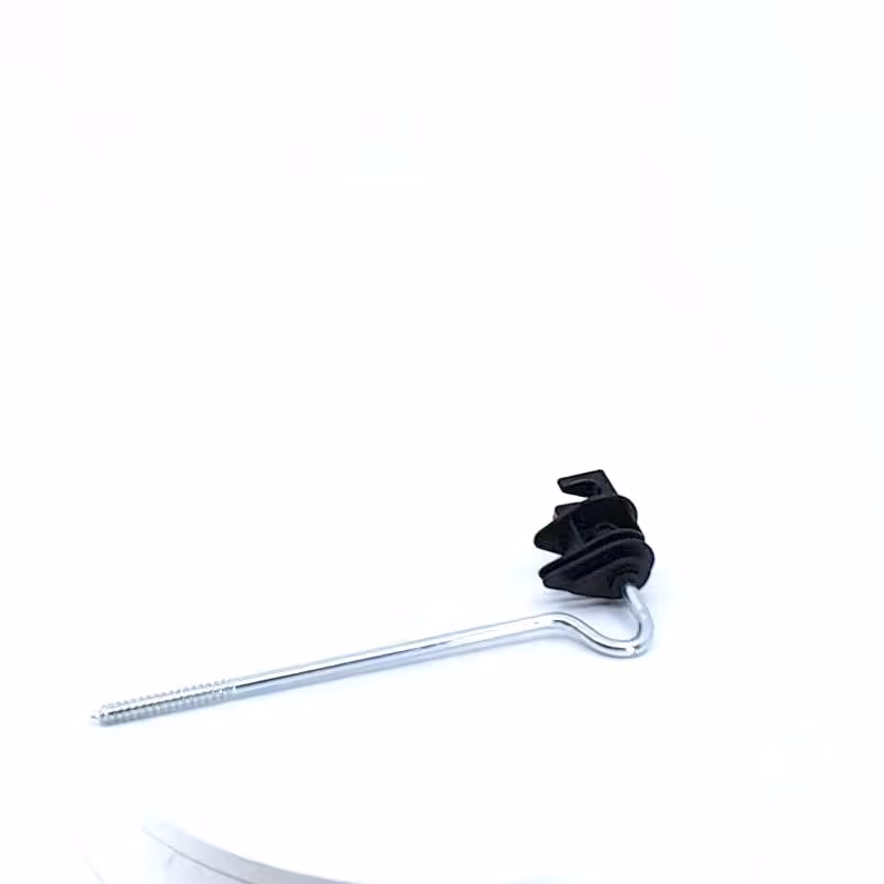 Isolateur écarteur noir à visser pour piquet bois 