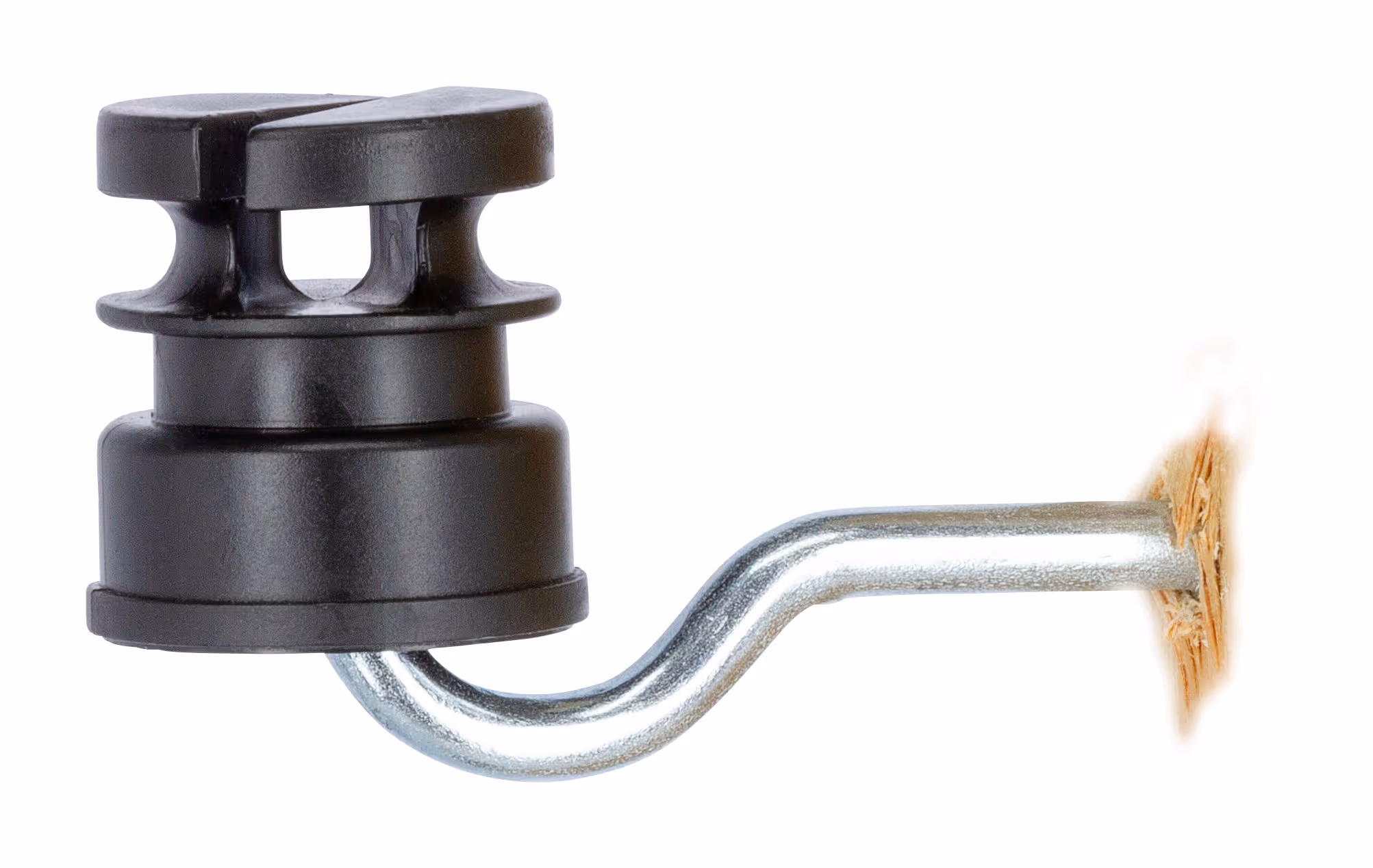 Isolateur fente noir, vis 5,3mm 30pcs