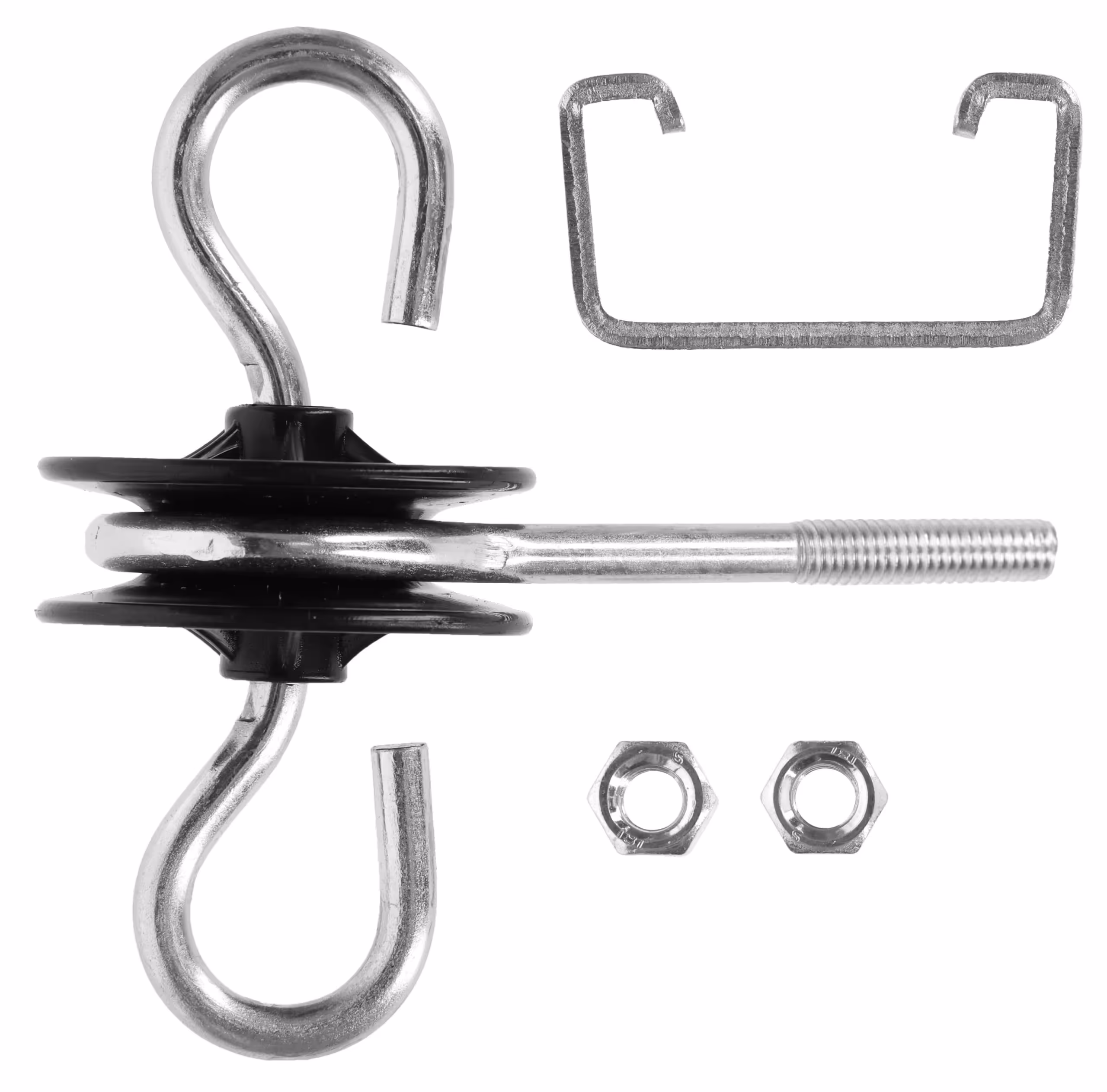 Isolateur porte T-Post noir, 4 pcs