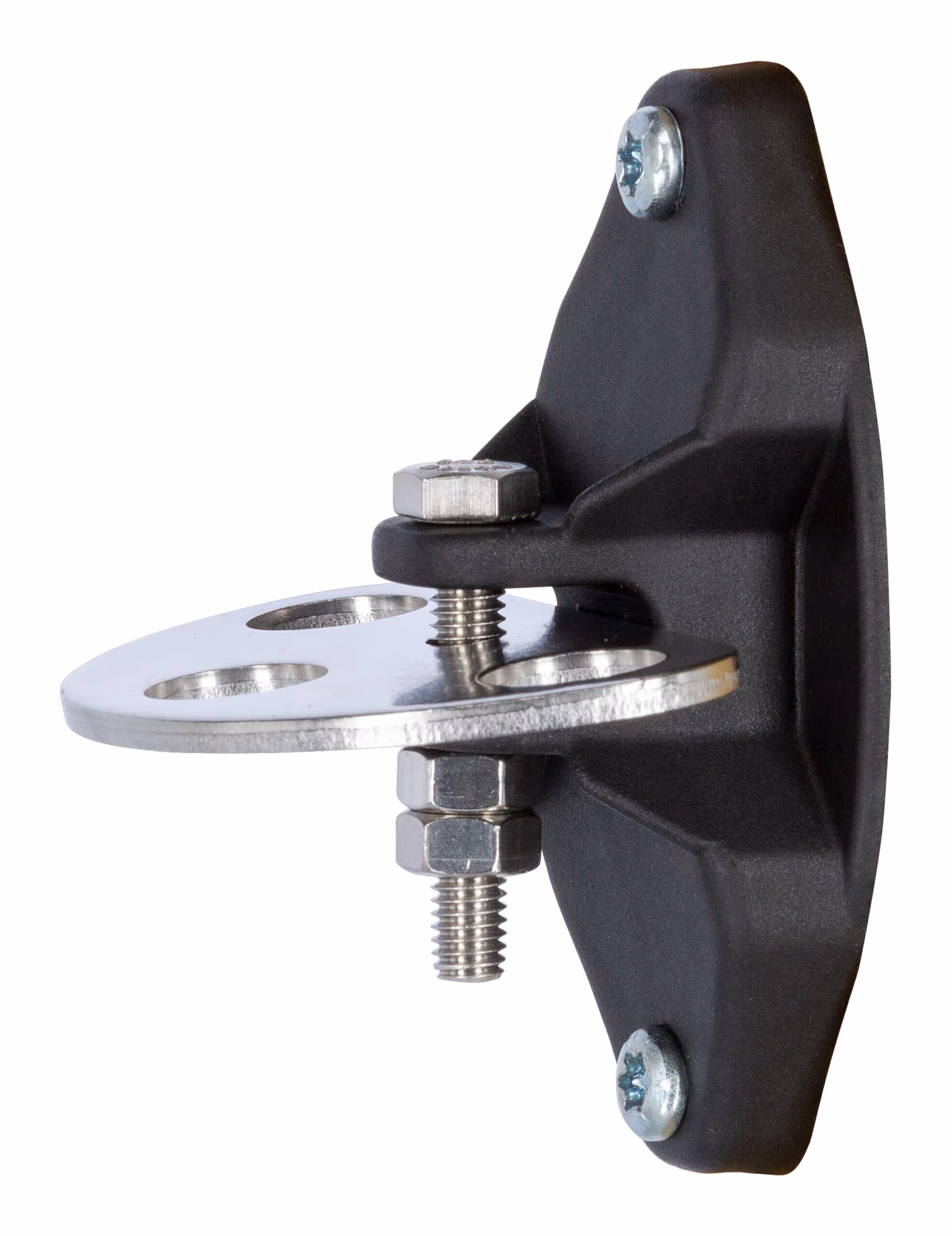 Isolateur porte Vario inox, noir, à visser, 2pcs