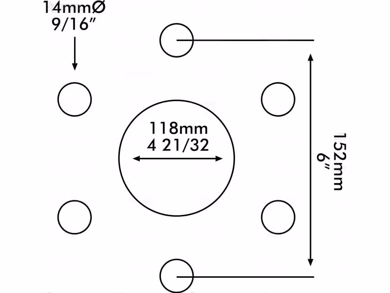 Jante 5.50-16 pour pneu 7.50-16 pour tracteur Ford - adaptable sur tracteurs Ford, Case IH, John-Deere - ref C5NN1007A