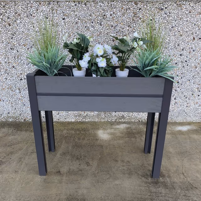 Jardiniere xxl en wpc 100x100x90cm