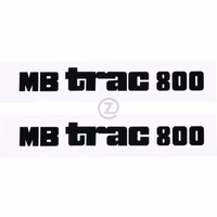 Jeu d'autocollants, capot moteur, MB Trac 800 gauche et droit , levier central
