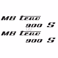 Jeu d'autocollants, capot moteur, MB Trac 900 S gauche et droit, levier central