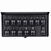 Jeu de 13 douilles à choc de 1/2" 6 pans et torx