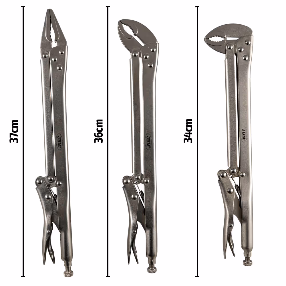 Jeu de 3 pinces etaux extra longues