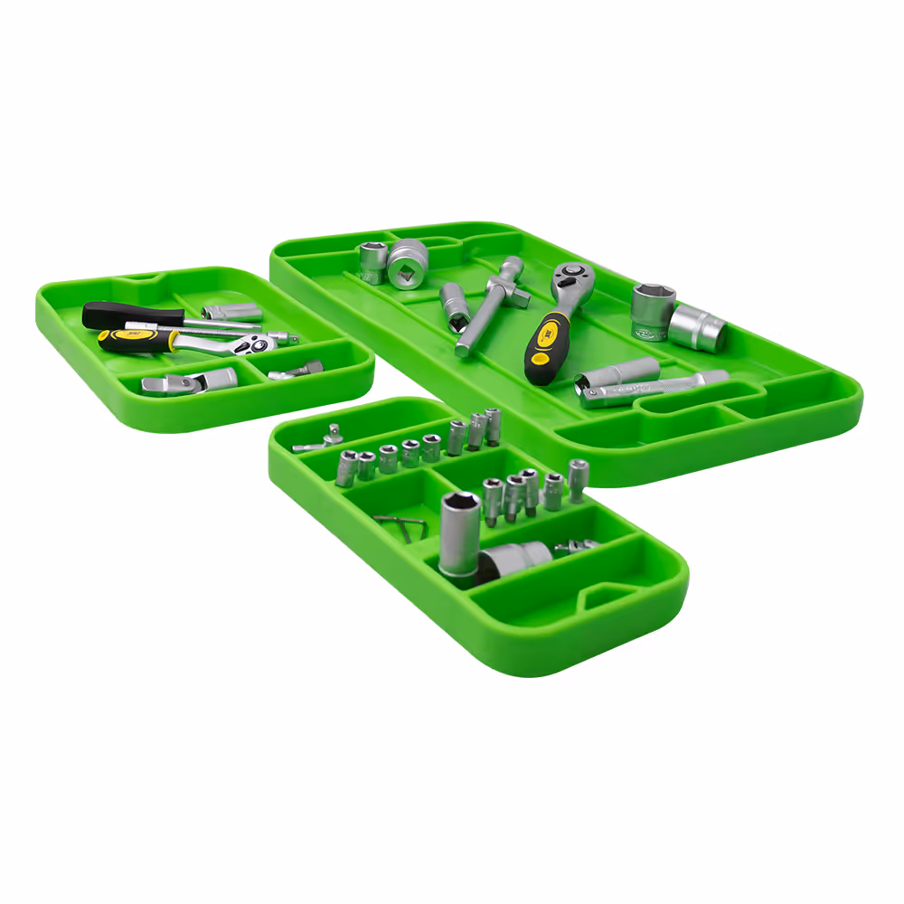 Jeu de 3 plateaux d'outils antidérapants flexibles