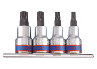 Jeu de 4 douilles 1/2" Spline courte M6-M8-M10-M12