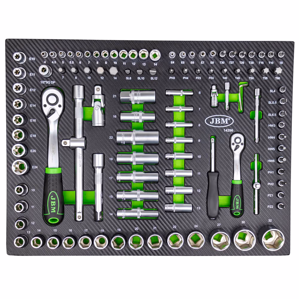 Jeu de 4 modules eva carbone pour outils